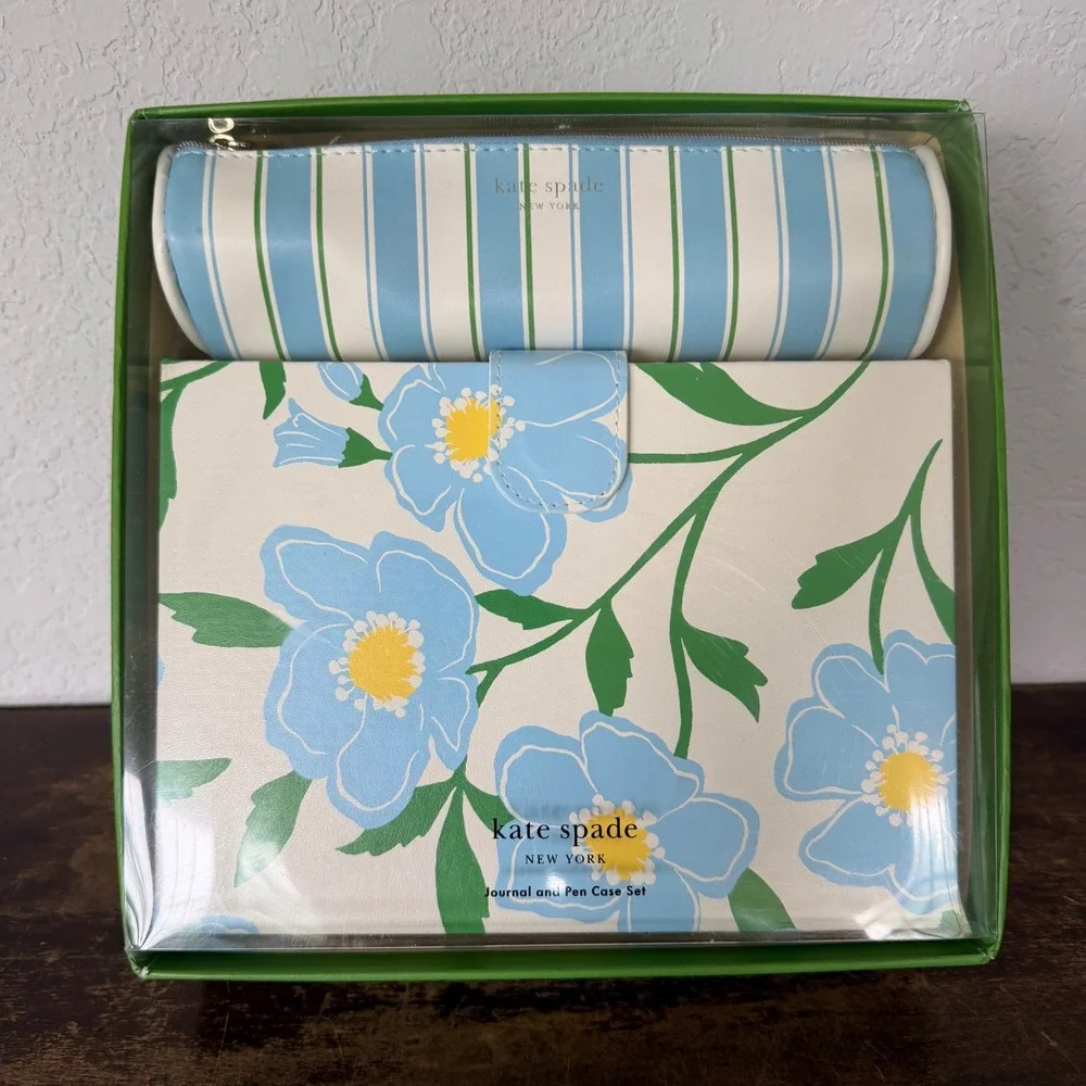 Kate Spade New York Sunshine Floral Journal and Pen Case Set New in Box